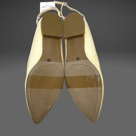 Liz Claiborne Womens Calico Natural Weave Pointed Toe Ballet Flat Size 7.5‎ W - Picture 8 of 11